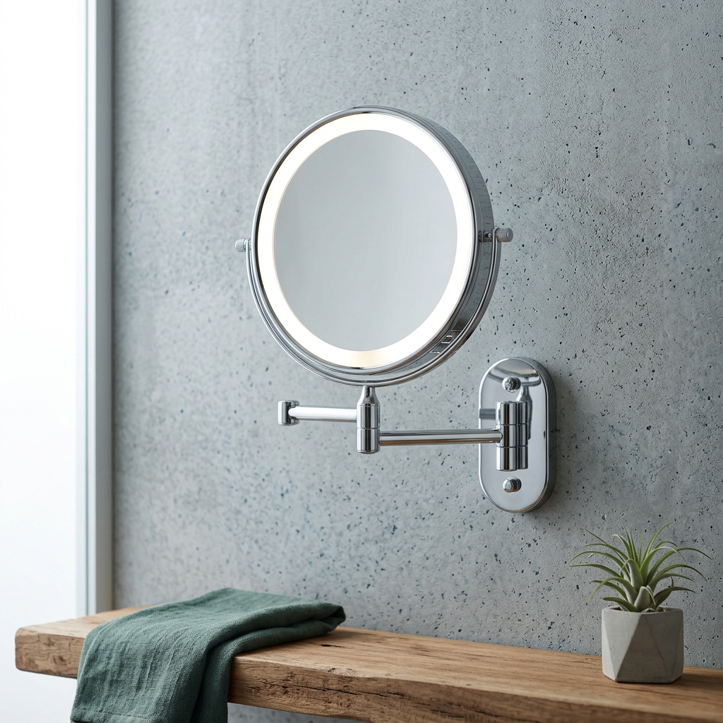 Specchio da Trucco Elara Haus con Luci - Specchio LED con Finitura Cromata