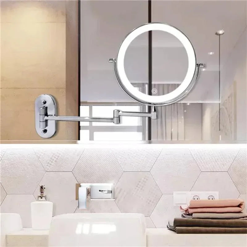 Specchio da Trucco Elara Haus con Luci - Specchio LED con Finitura Cromata