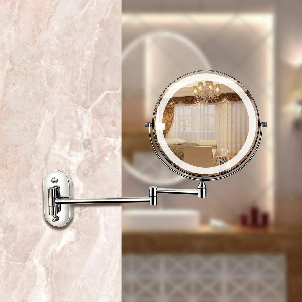 Specchio da Trucco Elara Haus con Luci - Specchio LED con Finitura Cromata
