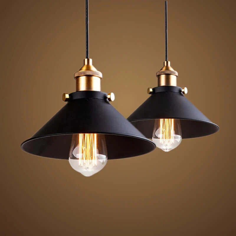 Elara Haus Vintage Bistro Lampada a Sospensione Conica