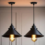 Elara Haus Vintage Bistro Lampada a Sospensione Conica