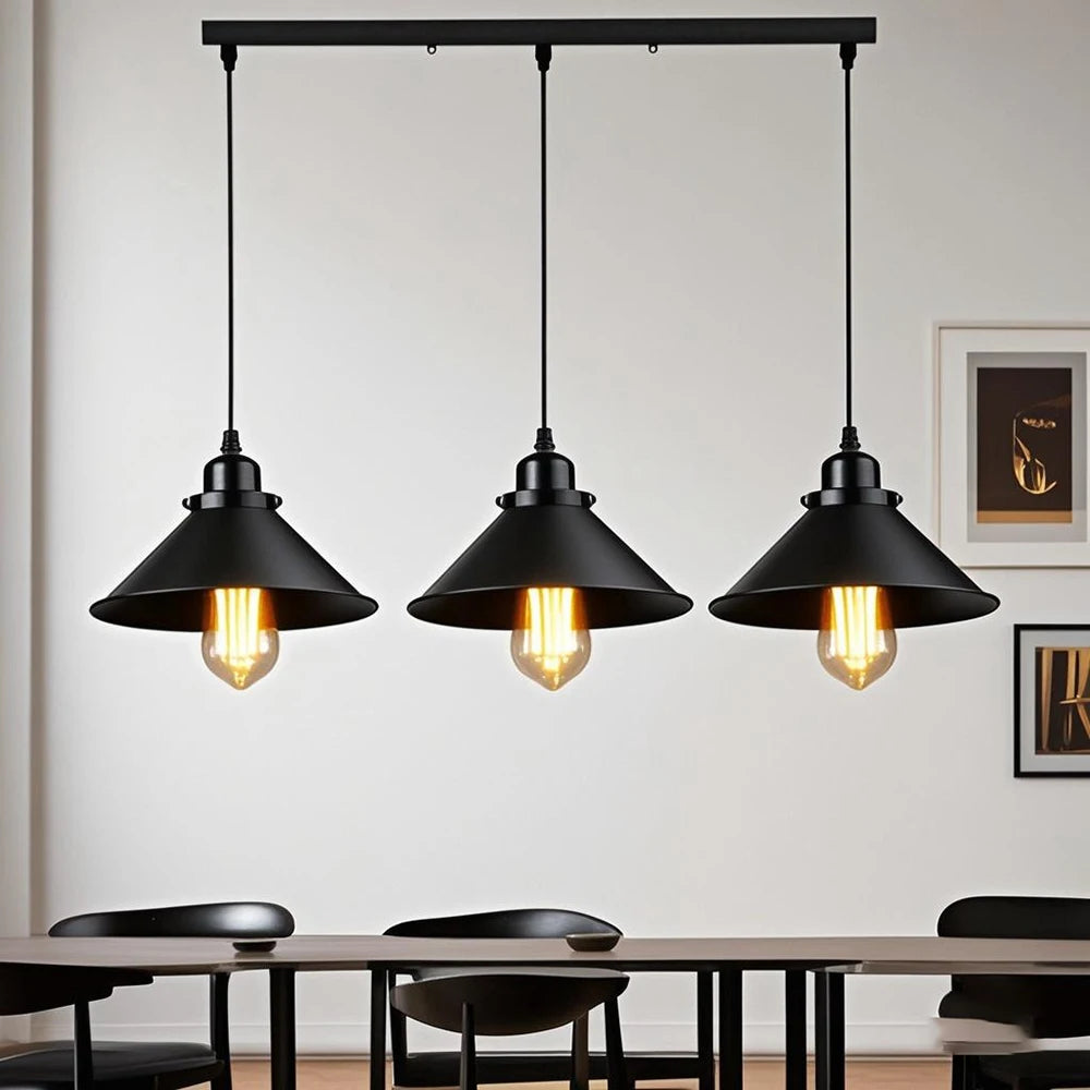 Elara Haus Vintage Bistro Lampada a Sospensione Conica