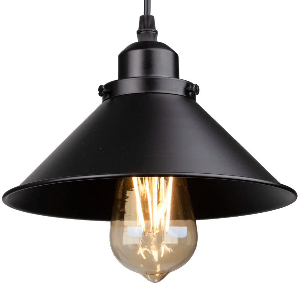 Elara Haus Vintage Bistro Lampada a Sospensione Conica