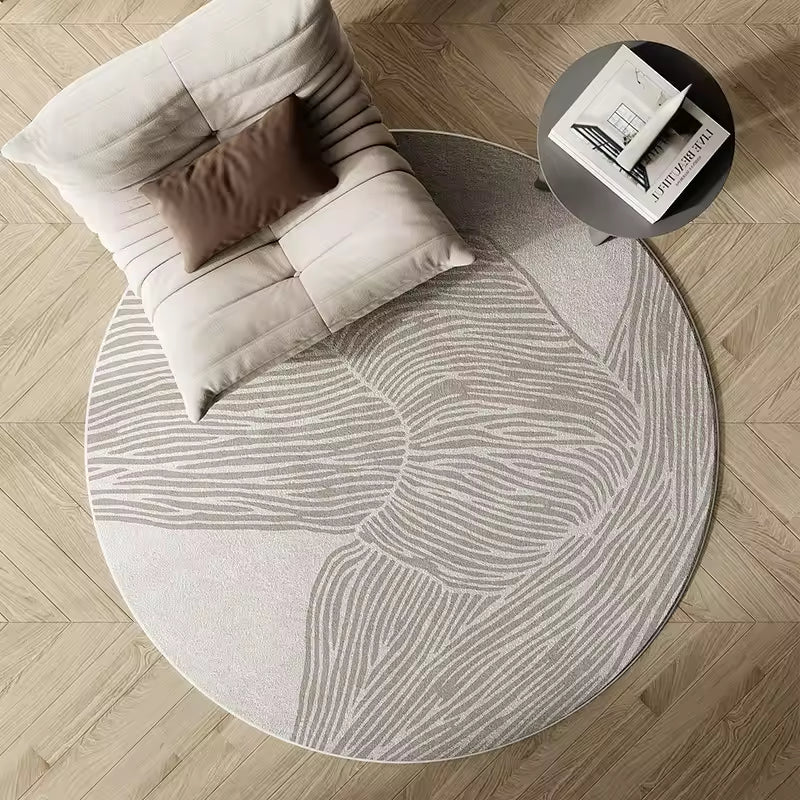 Elara Haus Tappeto Area Astratto Rotondo Ispirato al Wabi Sabi Zen