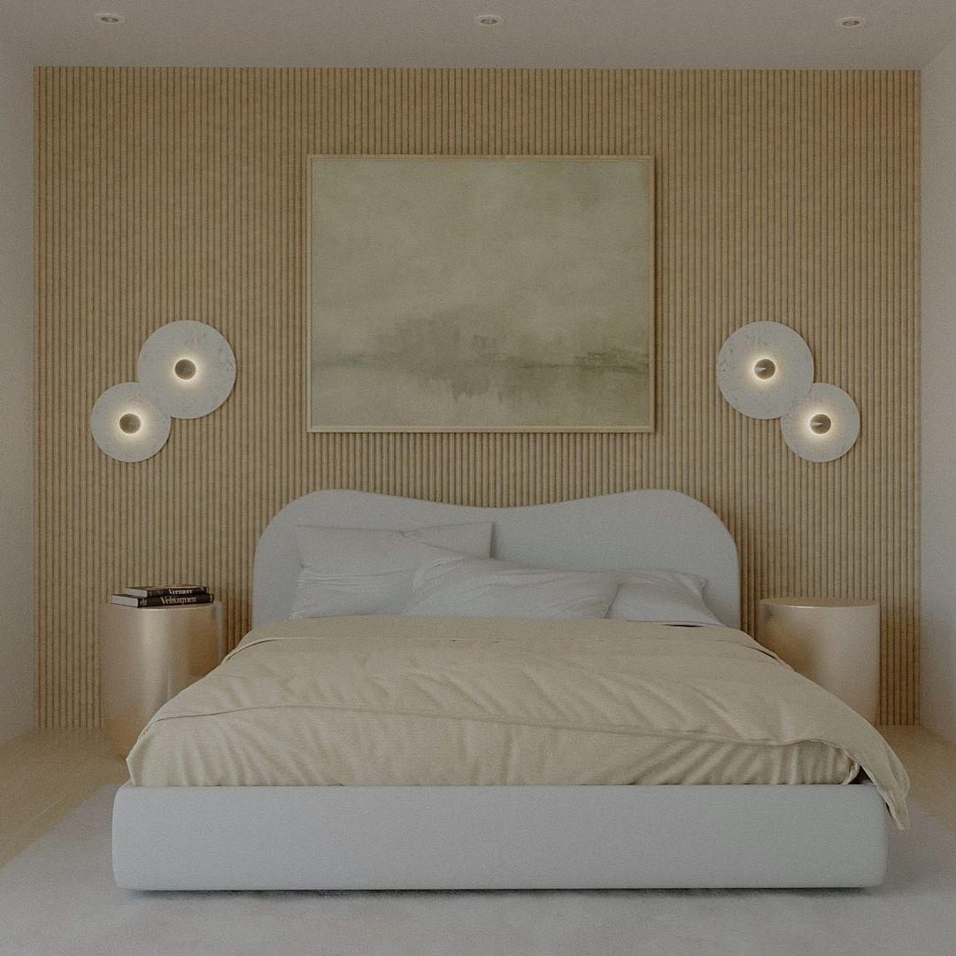 Elara Haus Applique da Parete - Applique in Design Alabastro con Finitura in Ottone