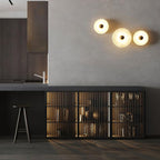 Elara Haus Applique da Parete - Applique in Design Alabastro con Finitura in Ottone