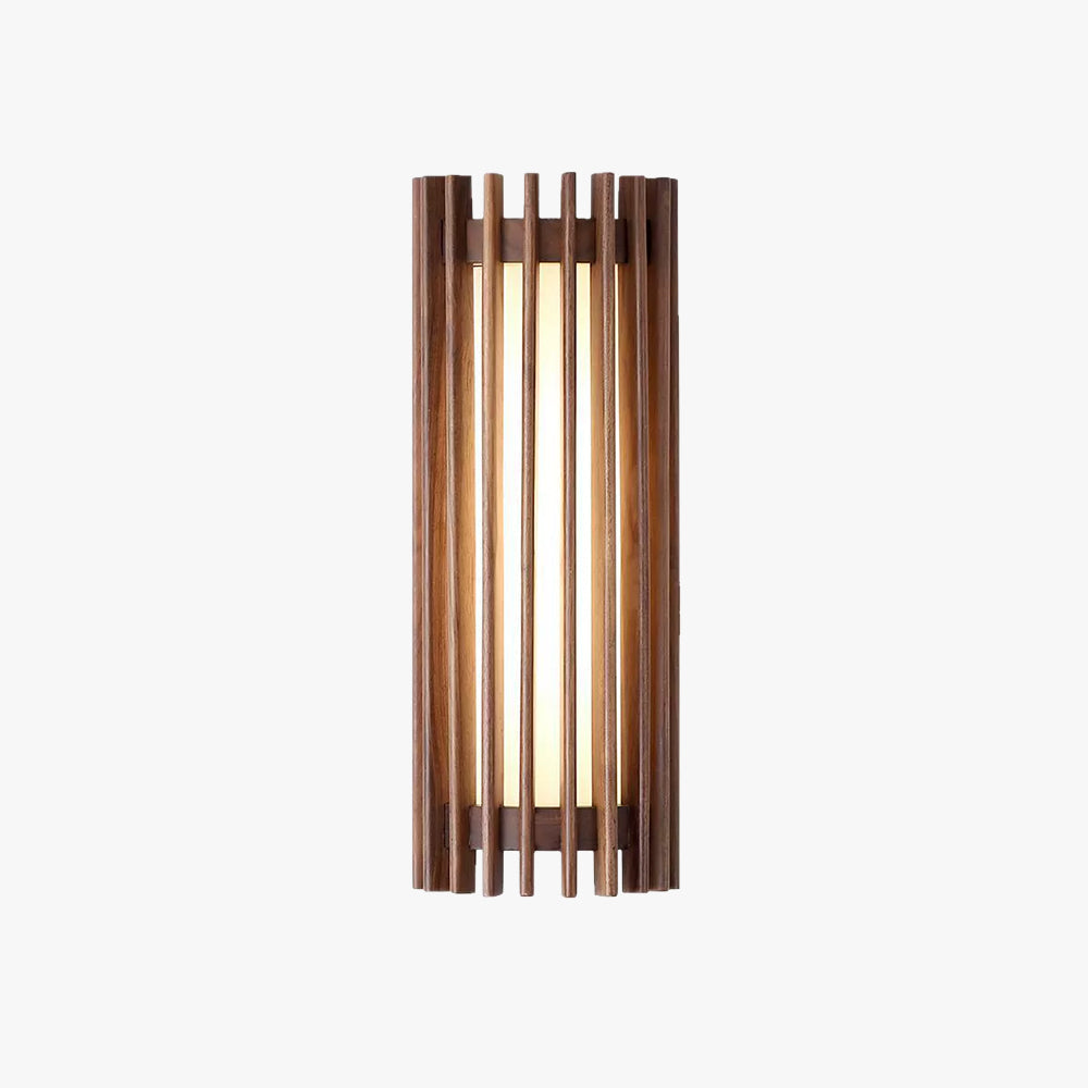 Elara Haus Applique da Parete - Lampada da Parete Elegante in Legno di Noce