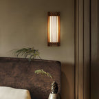 Elara Haus Applique da Parete - Lampada da Parete Elegante in Legno di Noce
