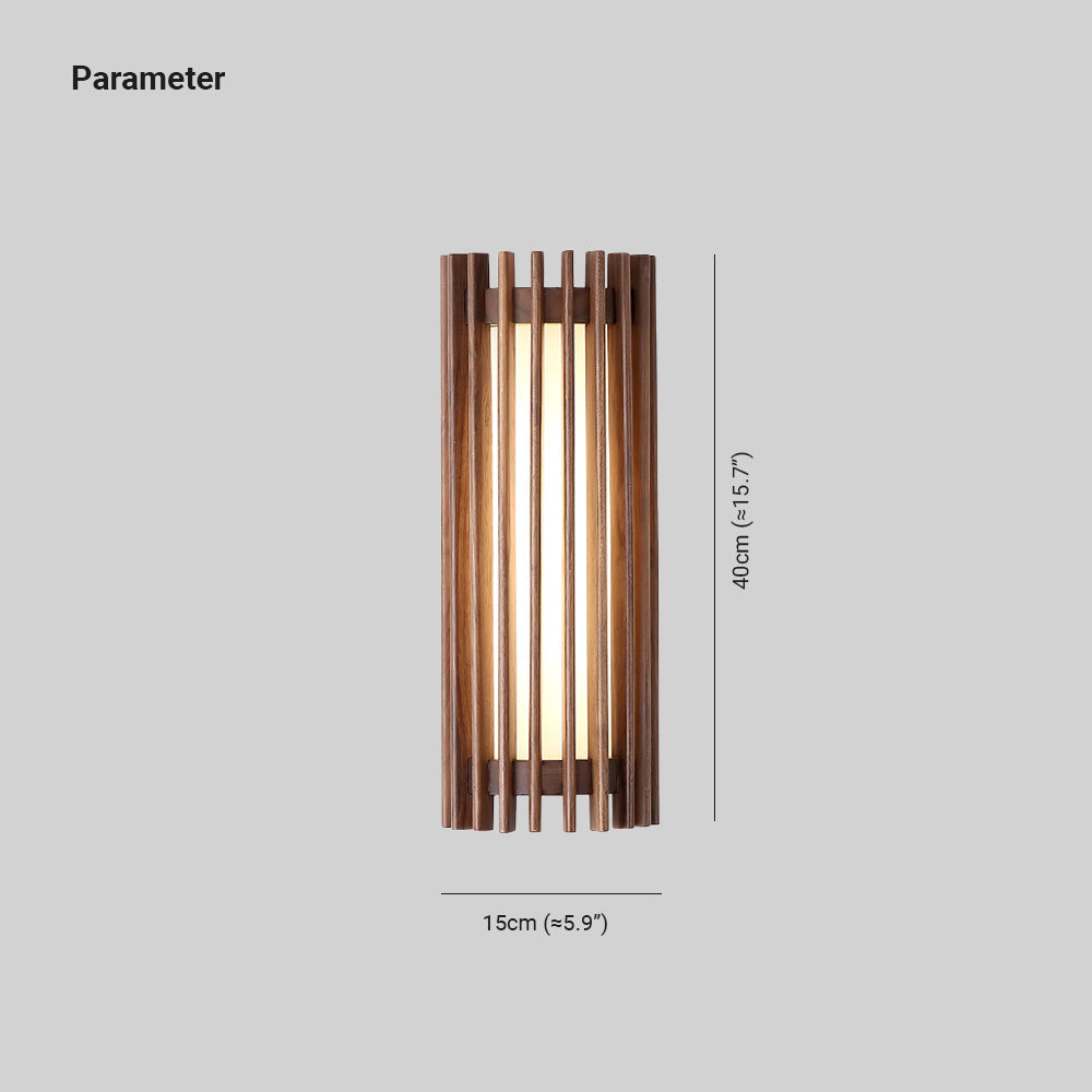Elara Haus Applique da Parete - Lampada da Parete Elegante in Legno di Noce