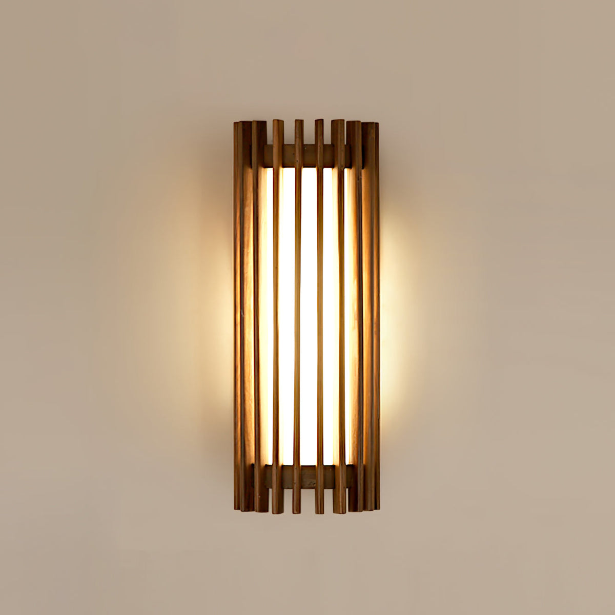 Elara Haus Applique da Parete - Lampada da Parete Elegante in Legno di Noce