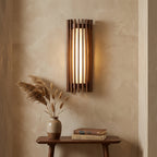 Elara Haus Applique da Parete - Lampada da Parete Elegante in Legno di Noce