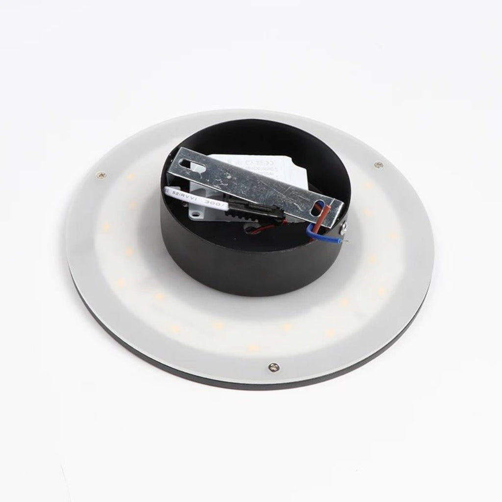 Applique Elara Haus - Luce da parete LED rotonda in alluminio retroilluminata