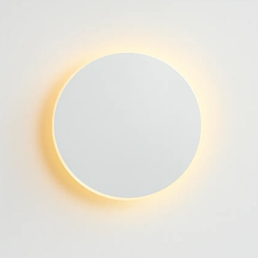 Applique Elara Haus - Luce da parete LED rotonda in alluminio retroilluminata