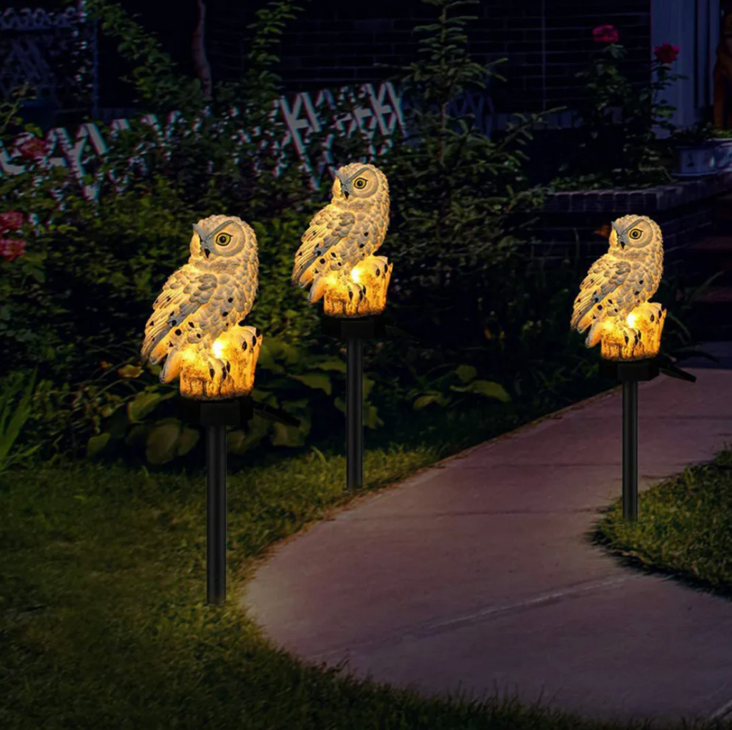 Elara Haus Luce Decorativa per Esterni a Forma di Gufo Impermeabile