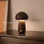 Elara Haus Lampada Notturna LED a Fungo in Legno Fantasioso