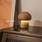 Elara Haus Lampada Notturna LED a Fungo in Legno Fantasioso