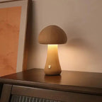 Elara Haus Lampada Notturna LED a Fungo in Legno Fantasioso