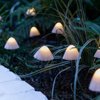 Elara Haus Luci da Giardino a Forma di Fungo Solari in Polimeri Resistente alle Intemperie