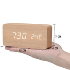 Orologio Digitale da Scrivania Elara Haus con Blocco in Legno
