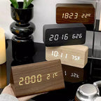 Orologio Digitale da Scrivania Elara Haus con Blocco in Legno