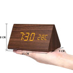 Orologio Digitale da Scrivania Elara Haus con Blocco in Legno