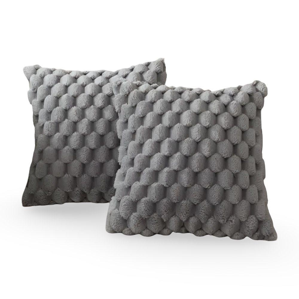 Elara Haus Copertura per Cuscino in Pile Morbido 3D Bubble
