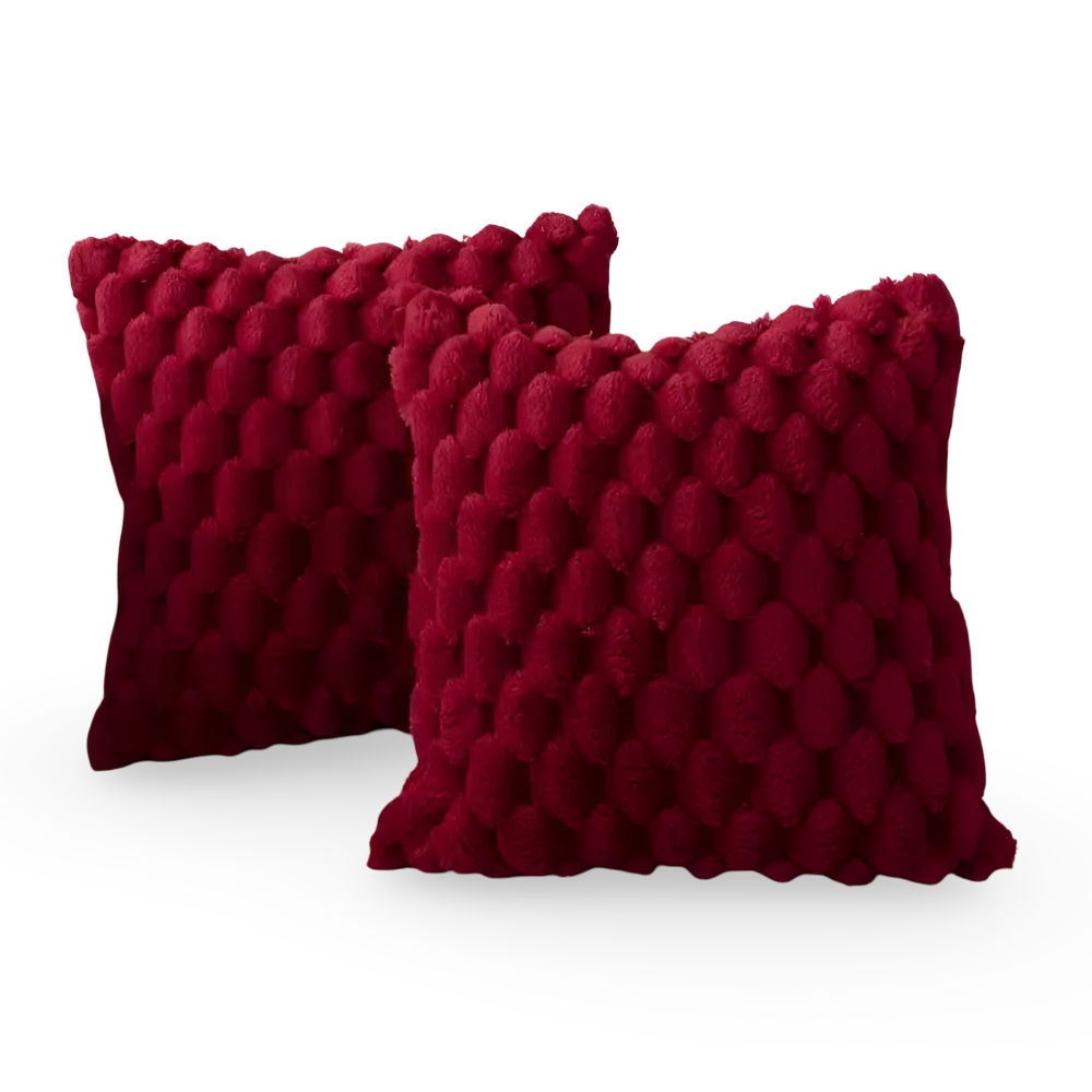 Elara Haus Copertura per Cuscino in Pile Morbido 3D Bubble