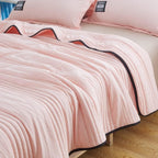 Elara Haus Coperta Letto con Cuciture a Strisce Orizzontali
