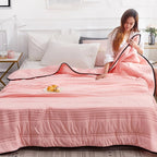Elara Haus Coperta Letto con Cuciture a Strisce Orizzontali