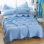 Elara Haus Coperta Letto con Cuciture a Strisce Orizzontali