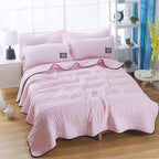 Elara Haus Coperta Letto con Cuciture a Strisce Orizzontali