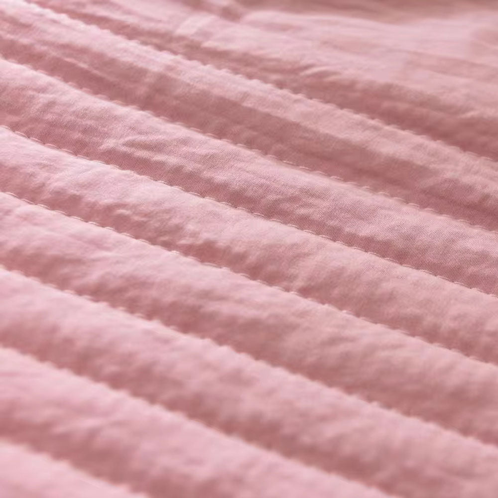 Elara Haus Coperta Letto con Cuciture a Strisce Orizzontali