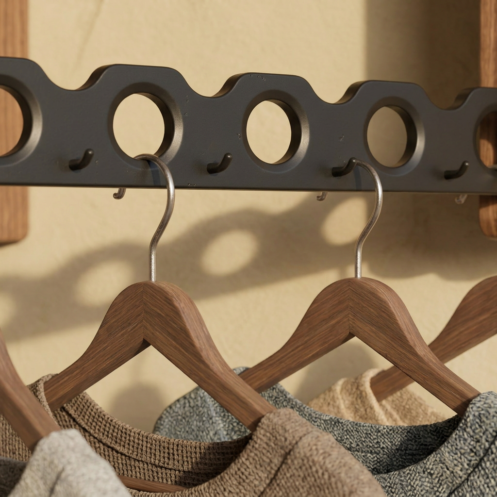 Elara Haus Modern Timber Collapsible Hanger Rail