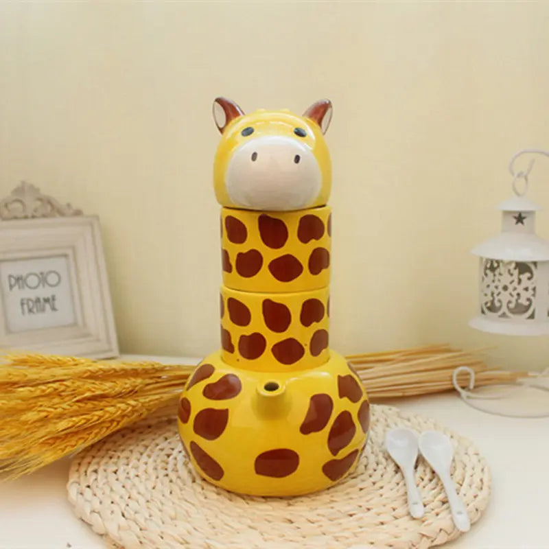 Set di Teiera in Ceramica Elaris Giraffa