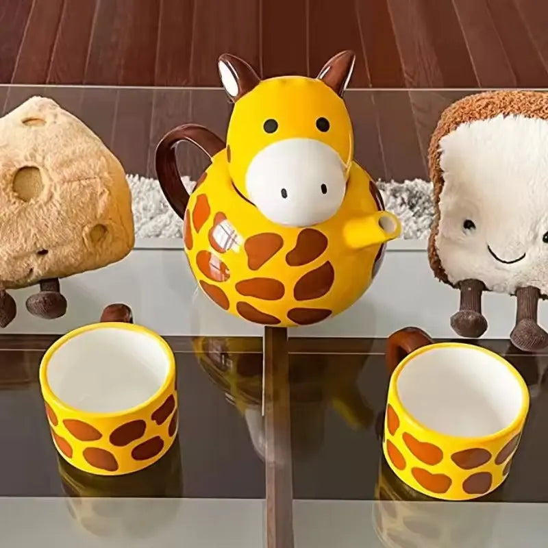 Set di Teiera in Ceramica Elaris Giraffa