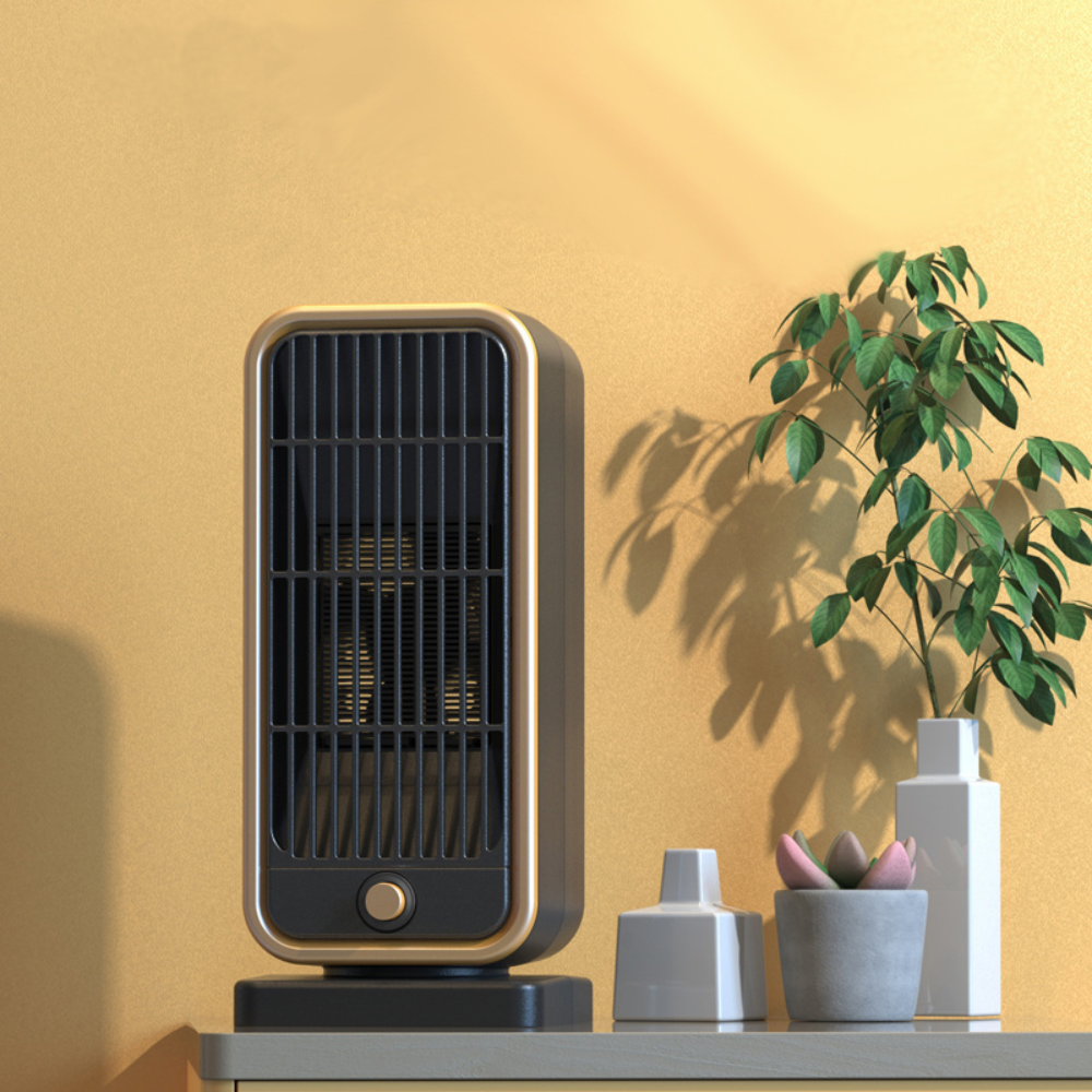 Riscaldatori Elettrici Portatili Ceramici 500W Silenziosi con Protezione Antiribaltamento