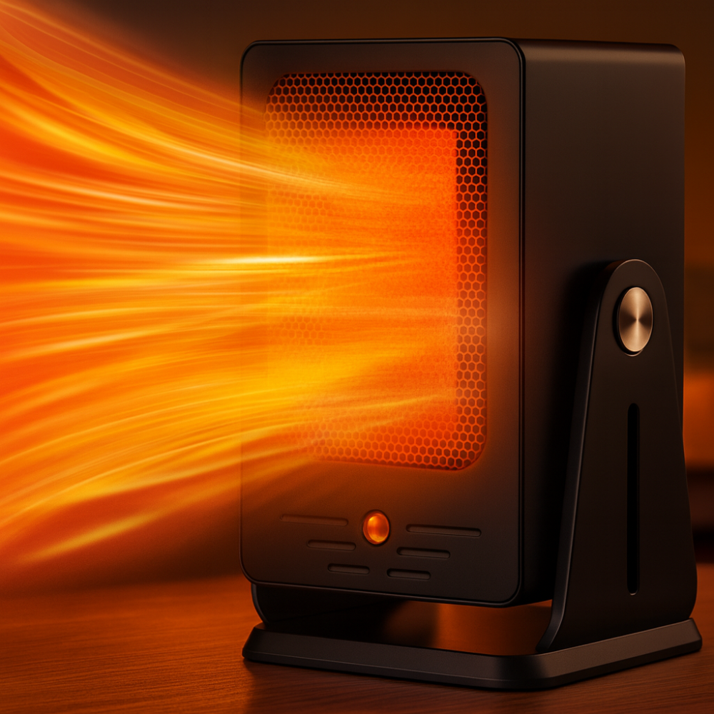 Stufa Elettrica Ceramica 900W – Riscaldamento Portatile con Termostato