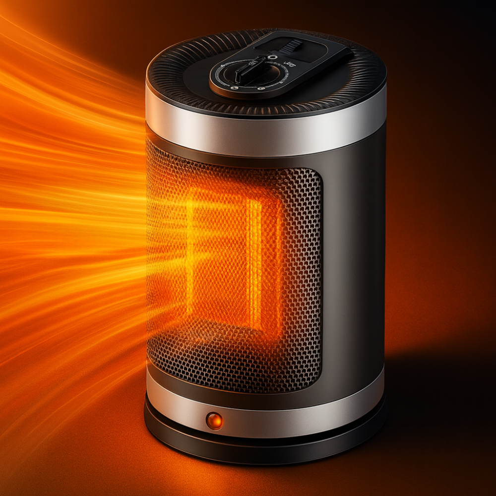 Stufa Elettrica Ceramica 900W – Riscaldamento Portatile con Termostato