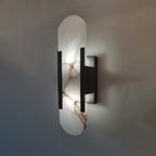 Applique ovale in marmo con illuminazione ambientale LED soffusa