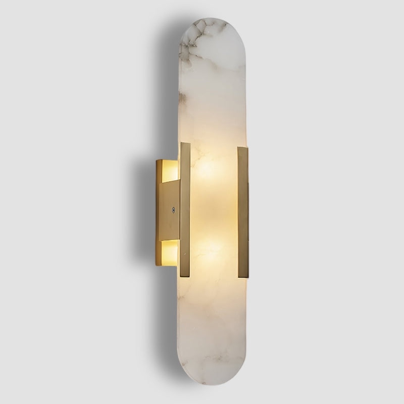Applique ovale in marmo con illuminazione ambientale LED soffusa