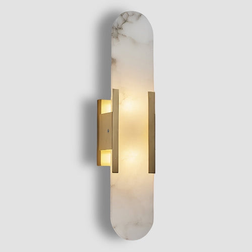 Applique ovale in marmo con illuminazione ambientale LED soffusa