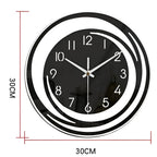 Sorana - Orologio da parete moderno in acrilico nero design scandinavo 30 cm