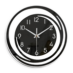 Sorana - Orologio da parete moderno in acrilico nero design scandinavo 30 cm