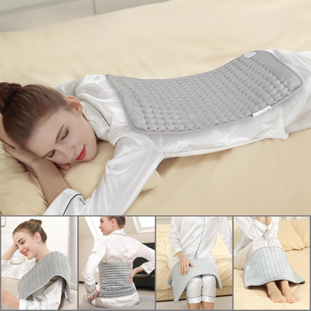 Cuscino Elettrico Riscaldante per Collo e Schiena – Riscaldamento Regolabile per Maggiore Comfort
