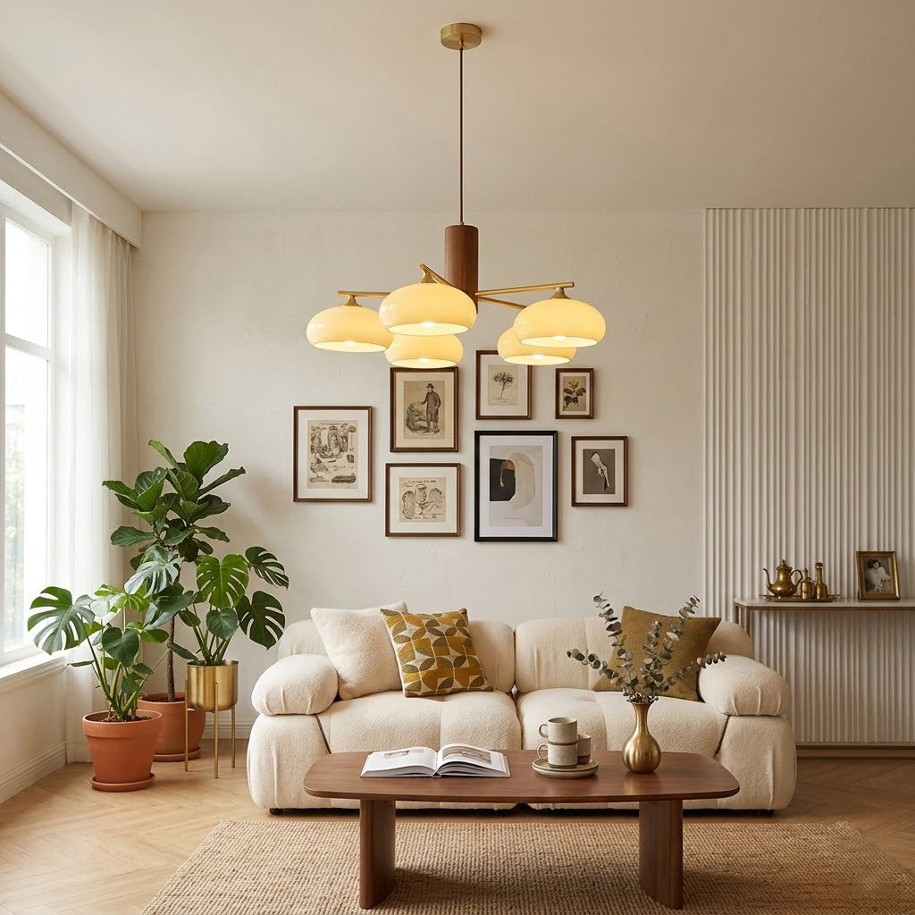 Lampadario Ellittico Nova in Persimone
