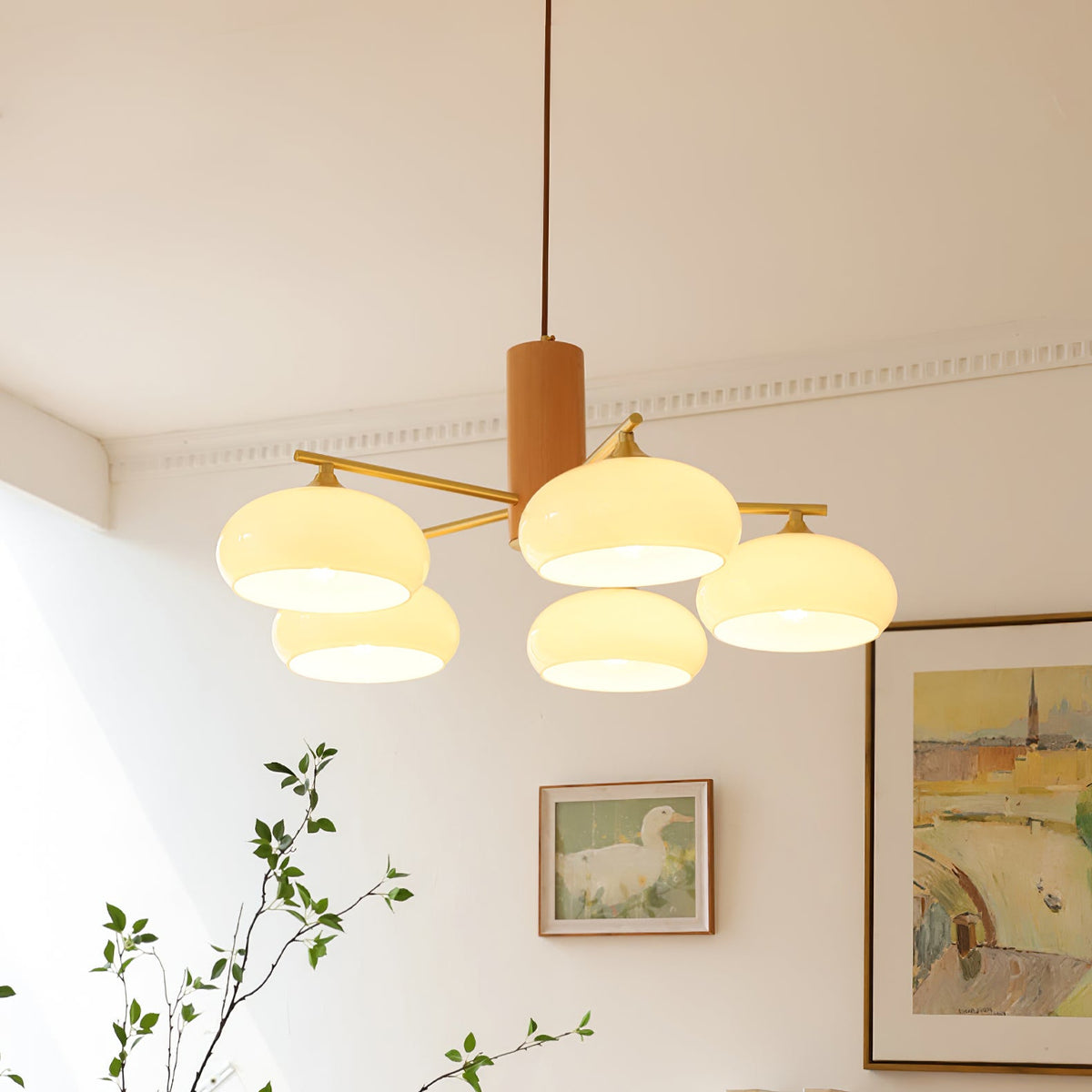 Lampadario Ellittico Nova in Persimone