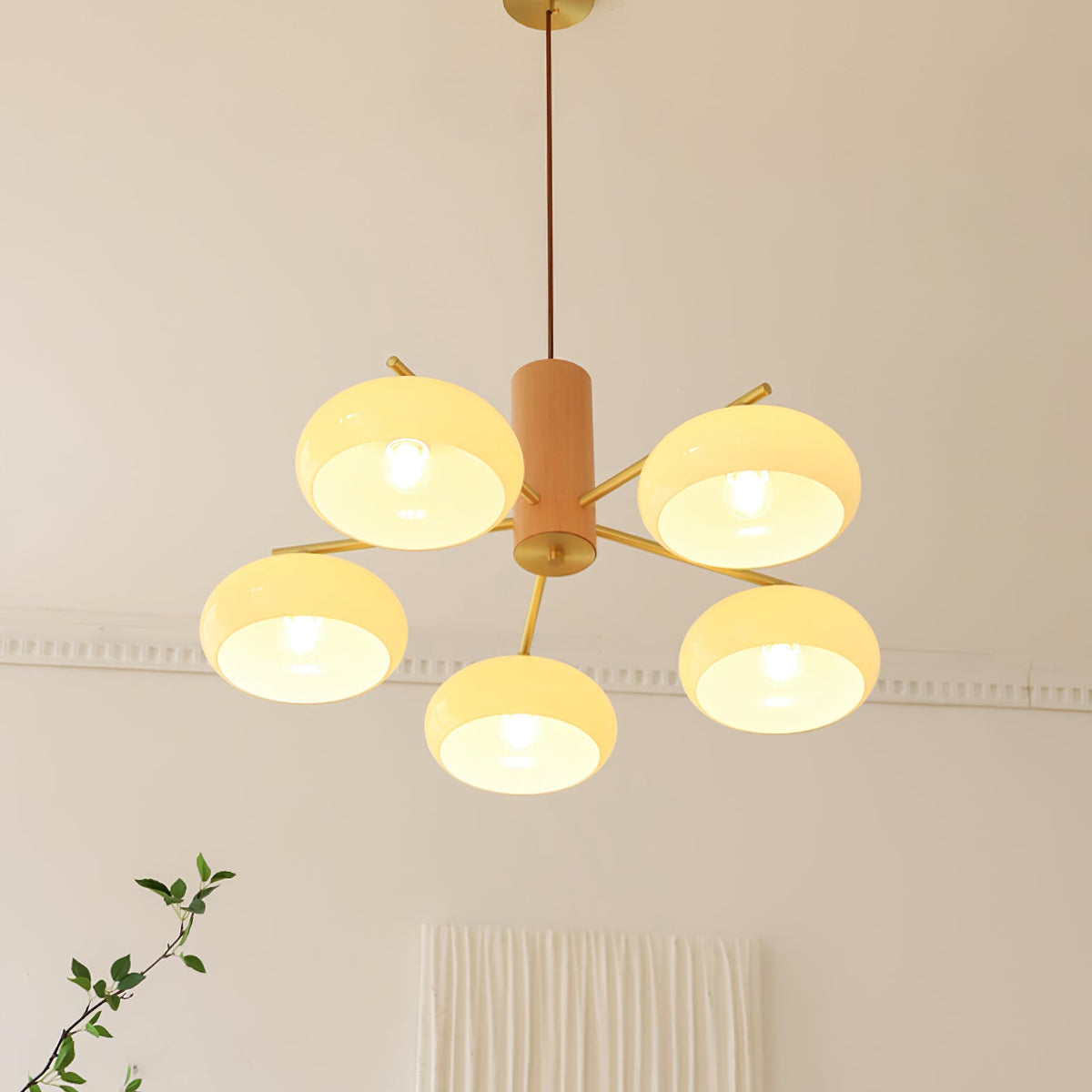 Lampadario Ellittico Nova in Persimone