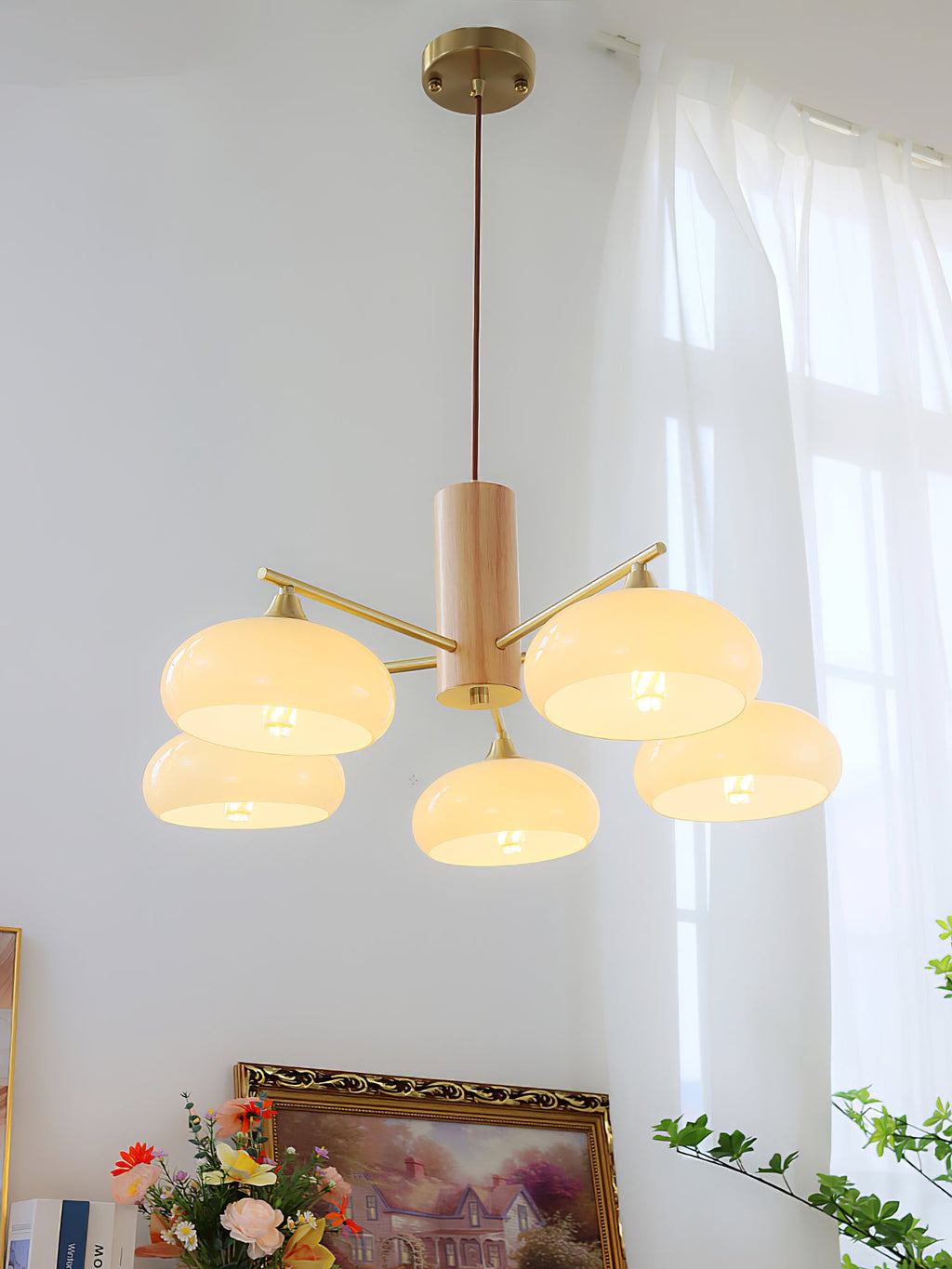 Lampadario Ellittico Nova in Persimone