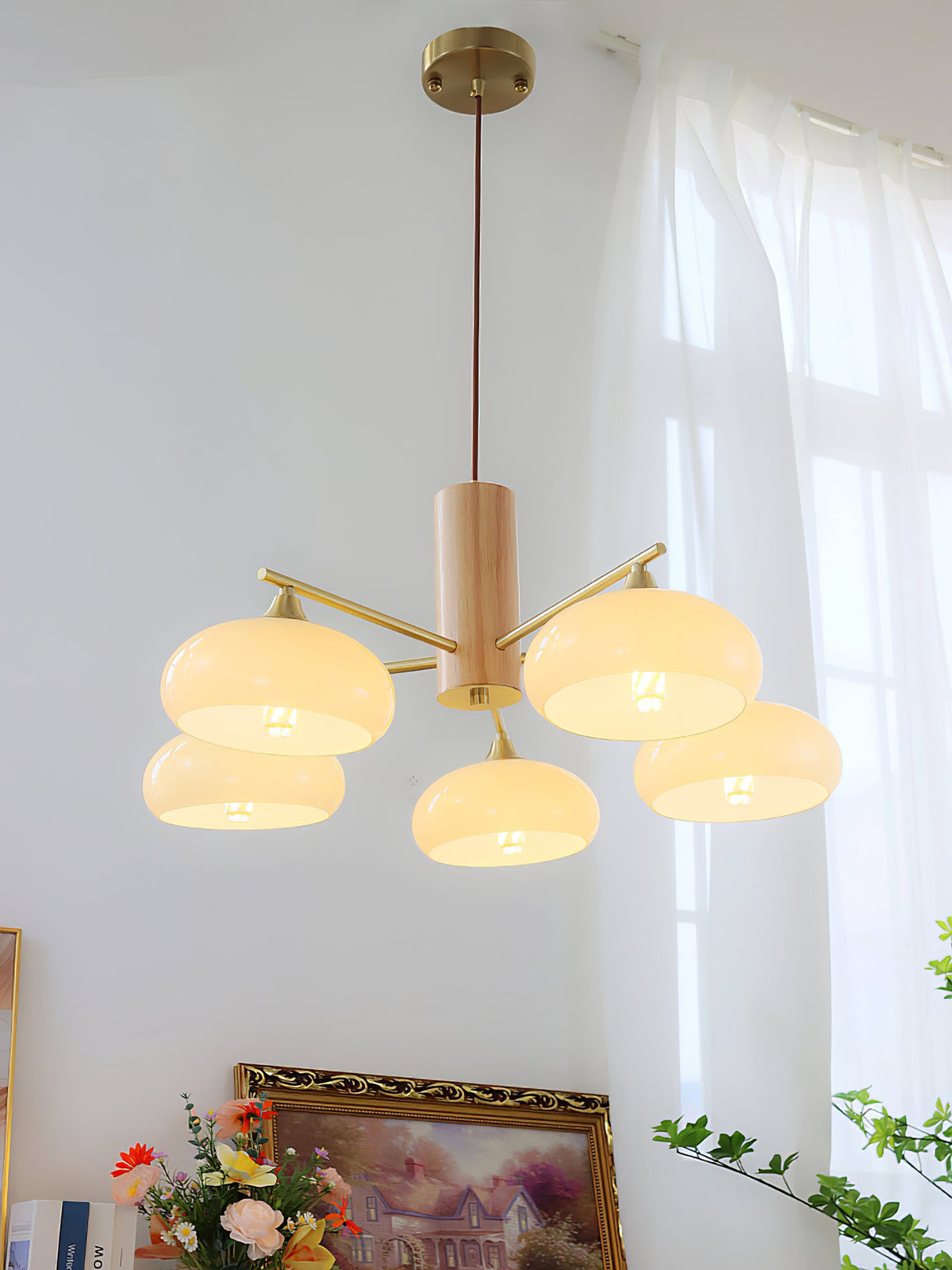 Lampadario Ellittico Nova in Persimone