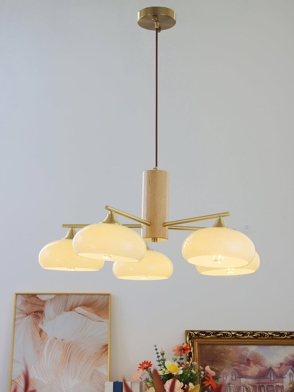 Lampadario Ellittico Nova in Persimone